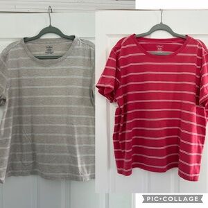 LL Bean ladies set of 2 cotton tees 2X